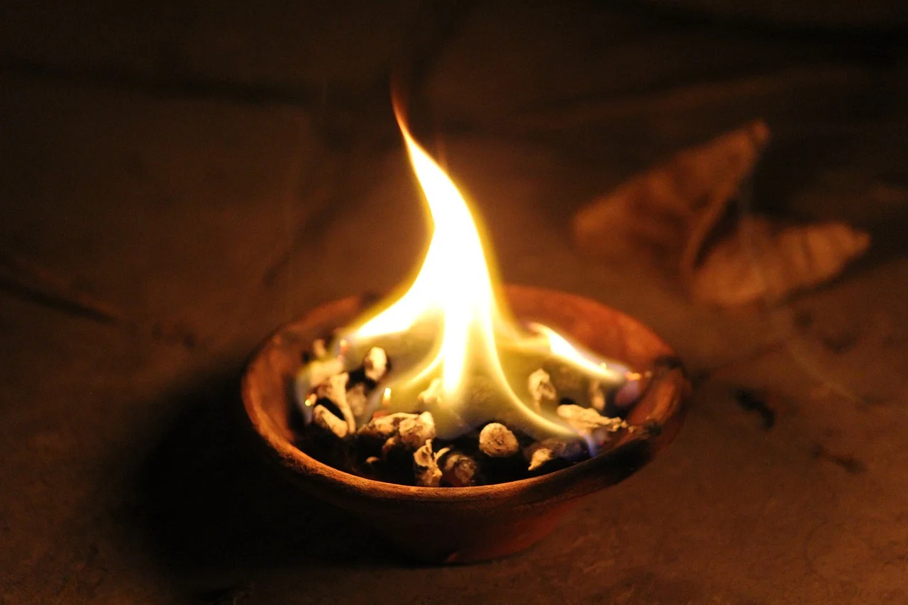 A beautiful image of burning diya