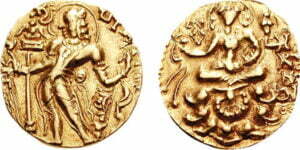 Coins of Skandagupta. Moreover, these are gold ones.