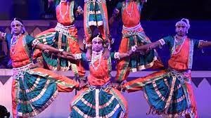 Another pose of bandha nrutya in gotipua dance.