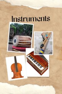 Some of instruments of gotipua dance. However, all the instrument is not in this image