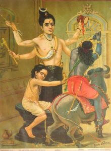 Image lord shiva saved young markandeya from yamraj. And also granted him immortality.