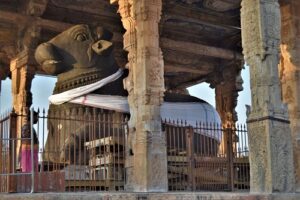 Image of Nandi in nandi mondop. In fact it is 12 ft tall.